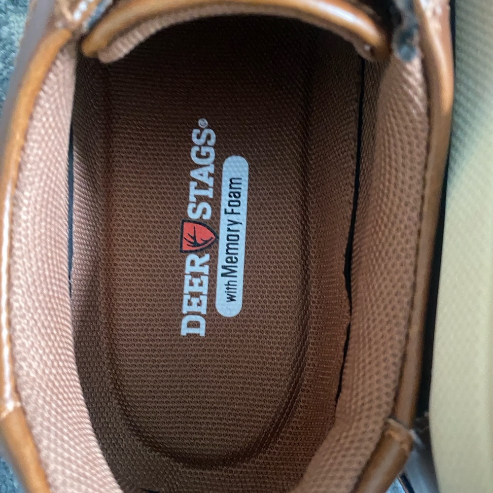 Boys's Casual Brown Leatherette Lace-Up Sneakers - Picture 3 of 3